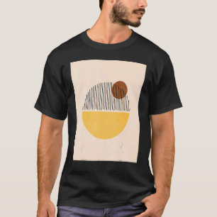 T-shirt Mens Boho Formes Abstraites Mid Century Moderne 1