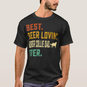 T-shirt Mens Border Collie Lover Best Beer Loving Border