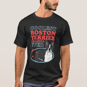 T-shirt Mens Boston Terrier Grand-père Bostie Propriétaire