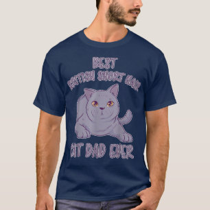 T-shirt Mens British Short Hair Papa Bkh Cat British Short