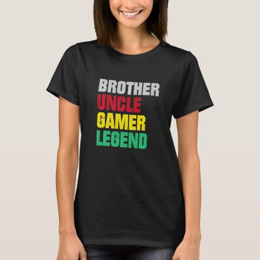 T-shirt Mens Brother Uncle Gamer Legend Favorite Best Game (Devant)
