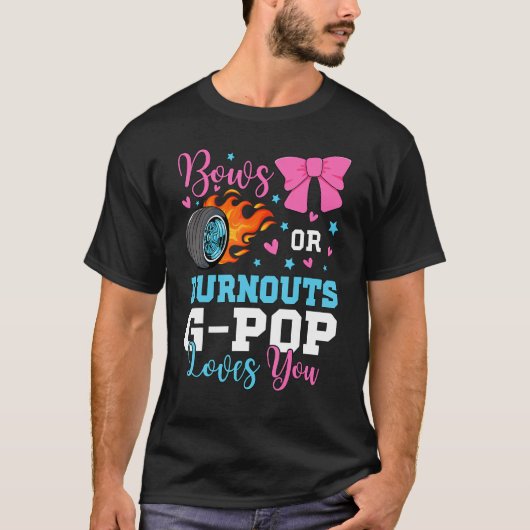 T-shirt Mens Burnouts ou Bows G-pop vous aime Genre Revea (Devant)