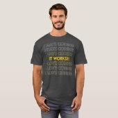 T-shirt Mens Ça marche J'aime le codage (Devant entier)