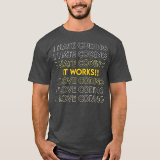 T-shirt Mens Ça marche J'aime le codage