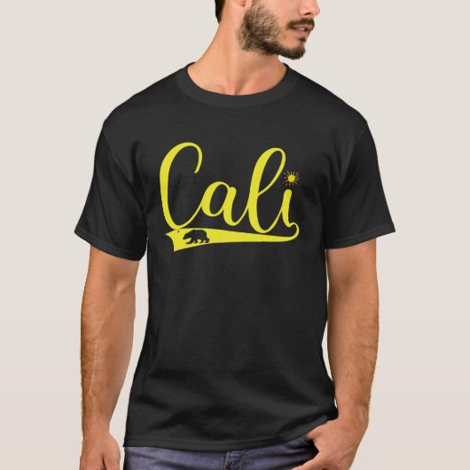 T-shirt Mens Cali California Bear CA Republic (Devant)