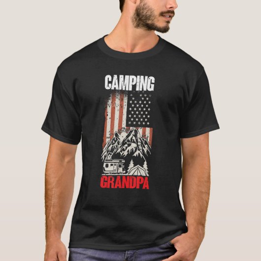 T-shirt Mens Camping Grandpa Camper Caravan Camping 7 (Devant)