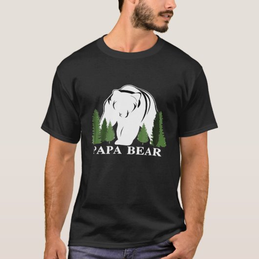 T-shirt Mens Camping Papa Bear (Devant)
