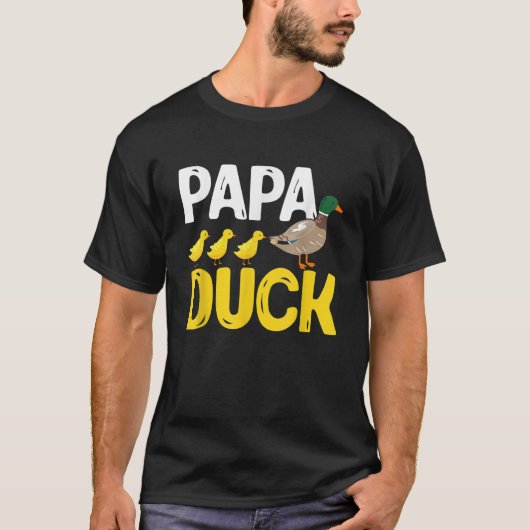 T-shirt Mens Canards Drôle Canard Lover Papa Duck (Devant)