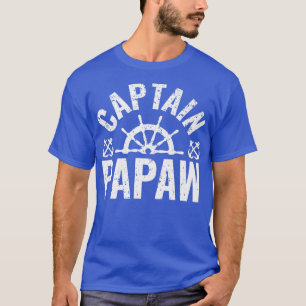 T-shirt Mens Captain Papaw Boat Owner Lake Boating Father'