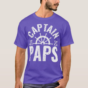 T-shirt Mens Captain Paps Boat Owner Lake Boating Father's