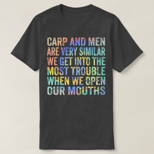 T-shirt Mens Carp Fishing Funny Catfish Carp Fishing Lover (Design devant)