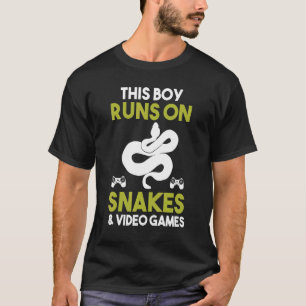 T-shirt Mens Ce Garçon Fonctionne Sur Snakes Et Jeux Vidéo