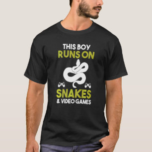 T-shirt Mens Ce Garçon Fonctionne Sur Snakes Et Jeux Vidéo