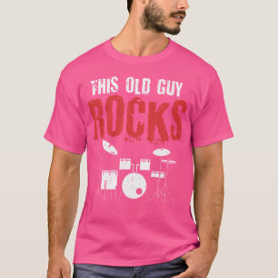 T-shirt Mens Ce Vieux Gars Frappe À La Retraite Drummer Se