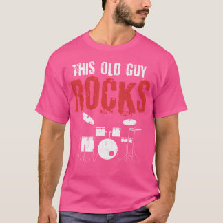 T-shirt Mens Ce Vieux Gars Frappe À La Retraite Drummer Se