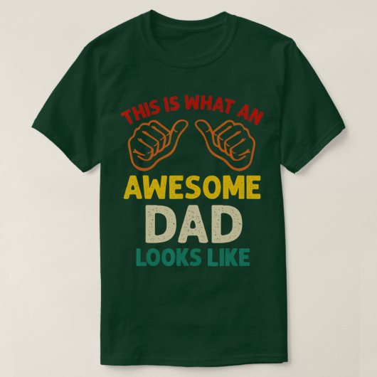T-shirt Mens C'est ce qu'un papa génial ressemble à un ven (Design devant)