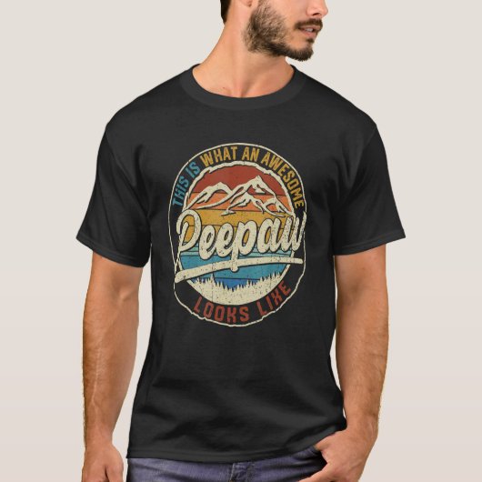 T-shirt Mens C'Est Ce Qu'Une Impressionnante Peepaw A L'Ai (Devant)
