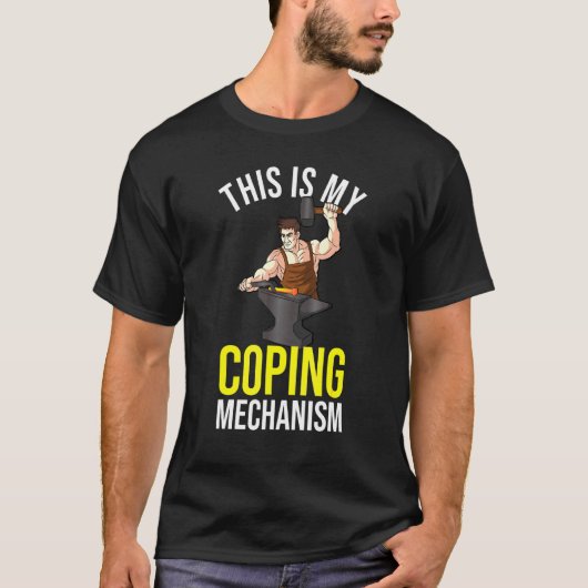 T-shirt Mens C'Est Mon Mécanisme D'Adaptation Blacksmithin (Devant)