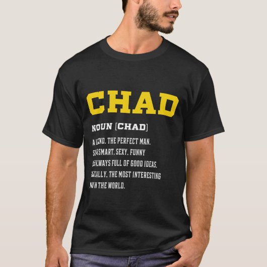 T-shirt Mens Chad - Don de nom de famille (Devant)