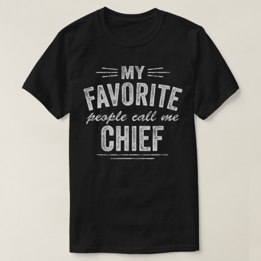 T-shirt Mens Chef Grand-Père Grand-Père Mes Favoris (Design devant)