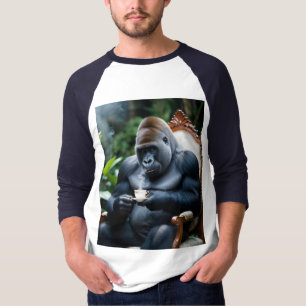T-shirt Mens Chemises parfaites Design de Gorilla nouveau 