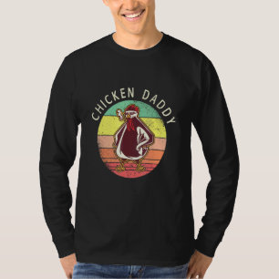 T-shirt Mens Chicken Daddy Retro Rooster Graphisme I Cool