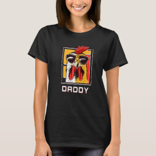 T-shirt Mens Chicken Daddy Rooster W Lunettes de soleil Fe