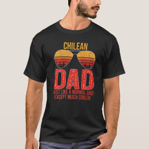 T-shirt Mens Chilien Papa Retro Lunettes de soleil Chili P