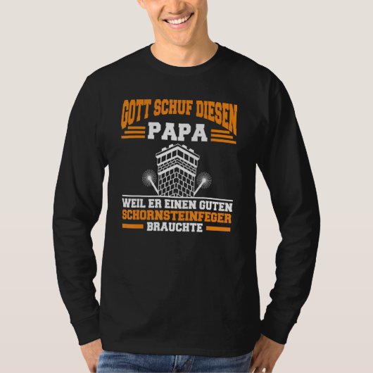 T-shirt Mens Chimney Sweep Lucky Charm Profession Papa Feu (Devant)