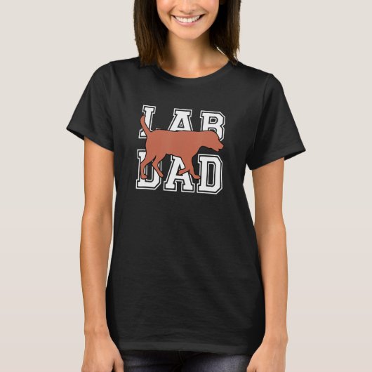 T-shirt Mens Chocolat Lab Papa Labrador Retriever 1 (Devant)