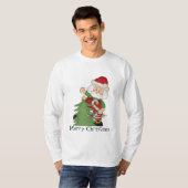 T-shirt Mens Christmas Père Noël Holiday (Devant entier)