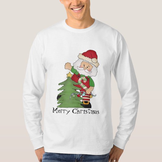 T-shirt Mens Christmas Père Noël Holiday (Devant)