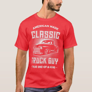 T-shirt Mens Classic Truck Guy Funny Vintage American Pick