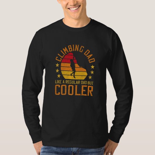 T-shirt Mens Climbing Dad Like A Regular Dad But Cooler Bo (Devant)