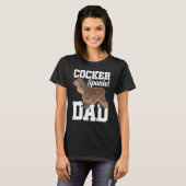 T-shirt Mens Cocker Spaniel Papa Chien mignon Animal Anima (Devant entier)