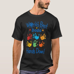 T-shirt Mens Colorful Little Hands Worldu2019s Best Dada H