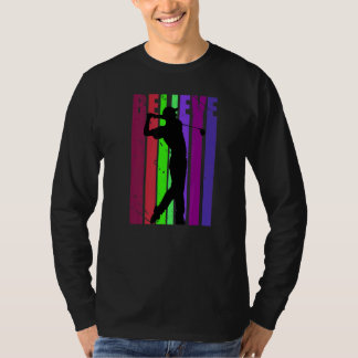 T-shirt Mens Colorful Retro Golfing Anniversaire Motivatio