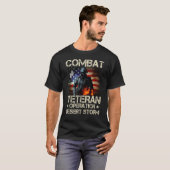 T-shirt Mens Combat Vétérinaire Opération Soldat Tempête d (Devant entier)
