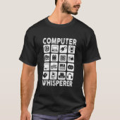 T-shirt Mens Computer Whisperer IT Tech Support Network En (Devant)