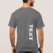 T-shirt Mens Conception à double face Gros texte de police (Dos)