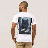 T-shirt mens (conception de loup solitaire) (Dos entier)