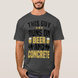 T-shirt Mens Concret Finisher Bière Travailleur de constr