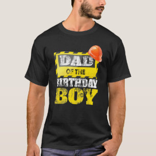 T-shirt Mens Construction Papa of the Birthday Boy Family
