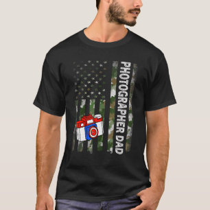T-shirt Mens Cool American Flag Camouflage Photographe Da