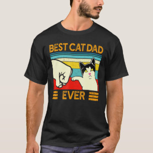 T-shirt Mens Cool Fête des pères Retro Vintage Best Cat