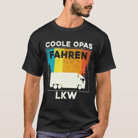 T-shirt Mens Cool Grand-pa Drive Truck Long Distance Drive (Devant)