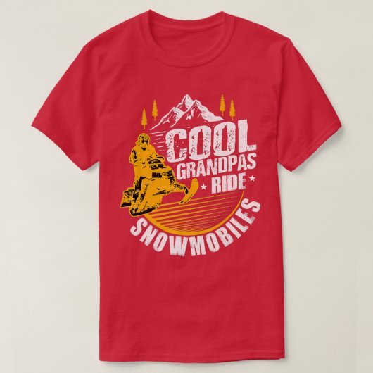 T-shirt Mens Cool Grandpas Circuler Snowmobiles Cadeau Fun (Design devant)