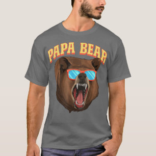 T-shirt Mens Cool Lunettes de soleil Animal Papa Ours Fami