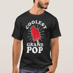 T-shirt Mens Coolest Grandpop Ice Pop Crème de glace Grand