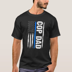 T-shirt Mens Cop Papa Police Officiers Cops